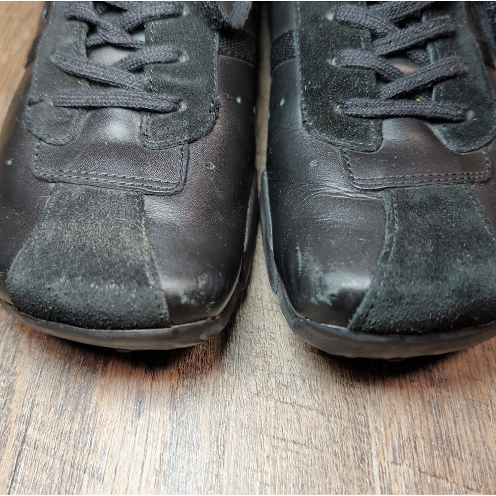 Vintage Diesel Evelyn Shoes Leather Sneakers Women's Size 7.5 Black Y2K Suede - Picture 4 of 14